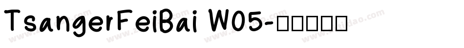 TsangerFeiBai W05字体转换